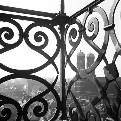 View to Munich Frauenkirche Church with Railing, Germany, 1938-DYV-988706