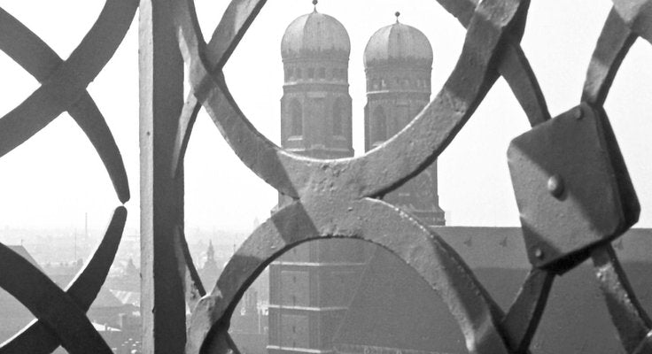 View to Munich Frauenkirche Church with Railing, Germany, 1938-DYV-988706