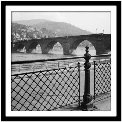 View to Old Bridge Over River Neckar at Heidelberg, Germany 1936, Printed 2021-DYV-990674