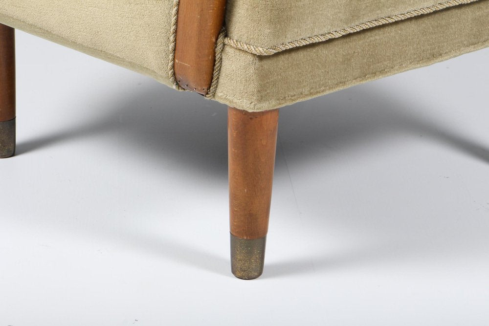 Viggo Boesen Style Lounge Chair in Lambswool by N.A. Jørgensen