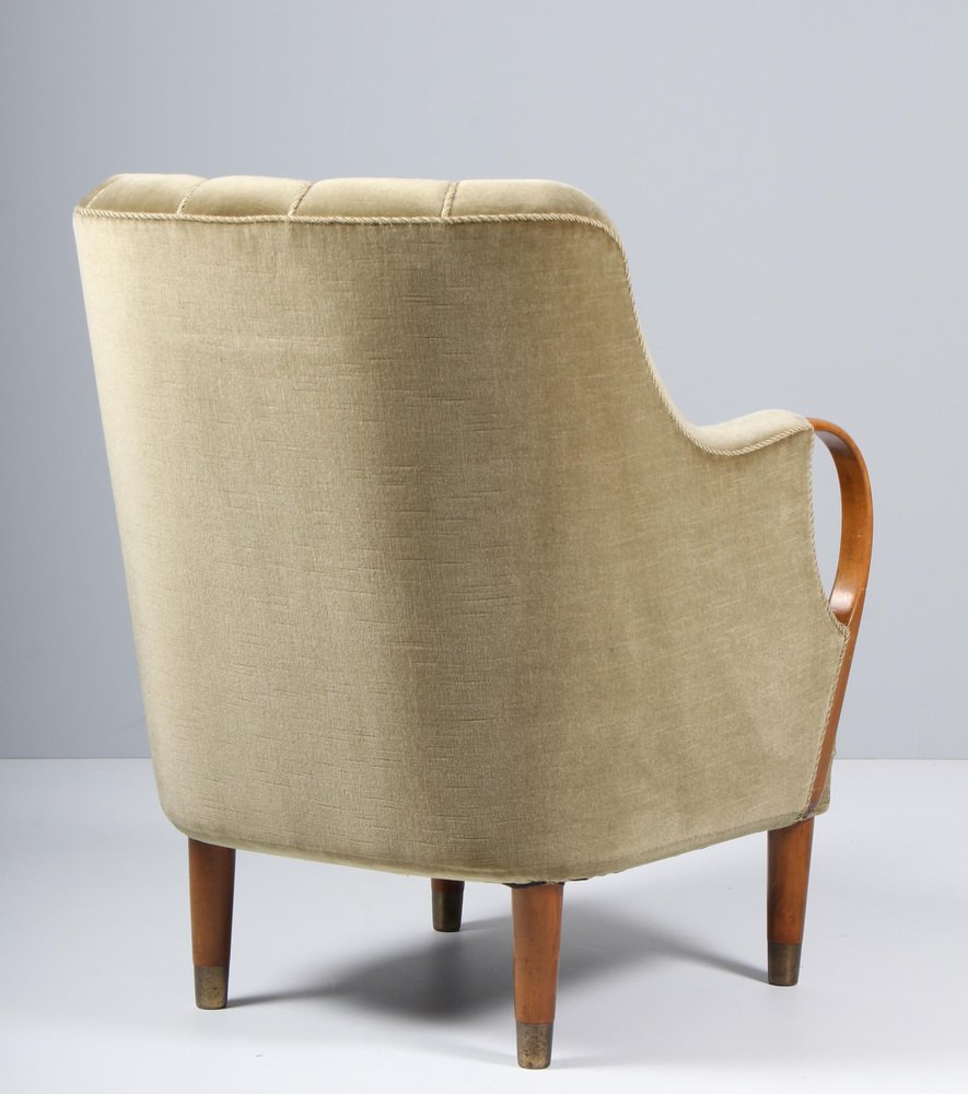 Viggo Boesen Style Lounge Chair in Lambswool by N.A. Jørgensen