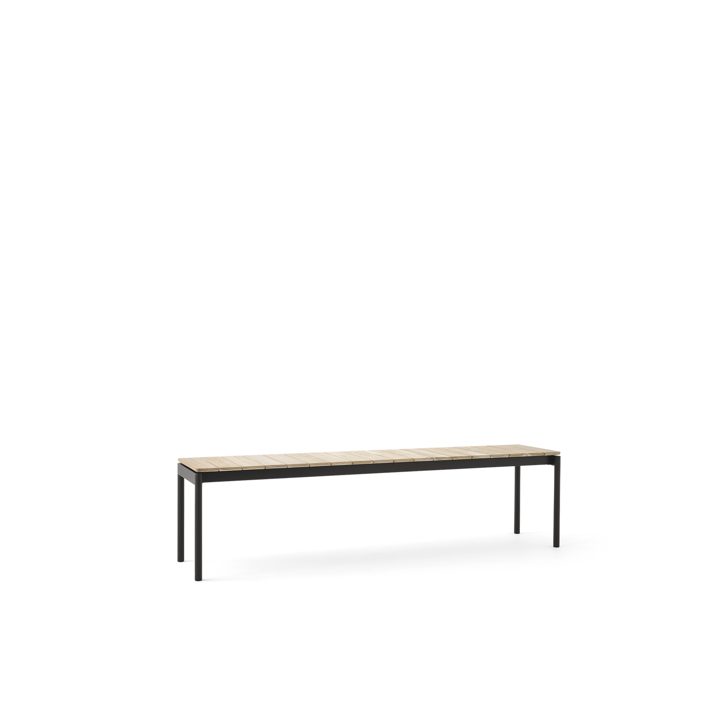 Ville AV28 Outdoor Bench Large 180x40 by &tradition #Warm Black