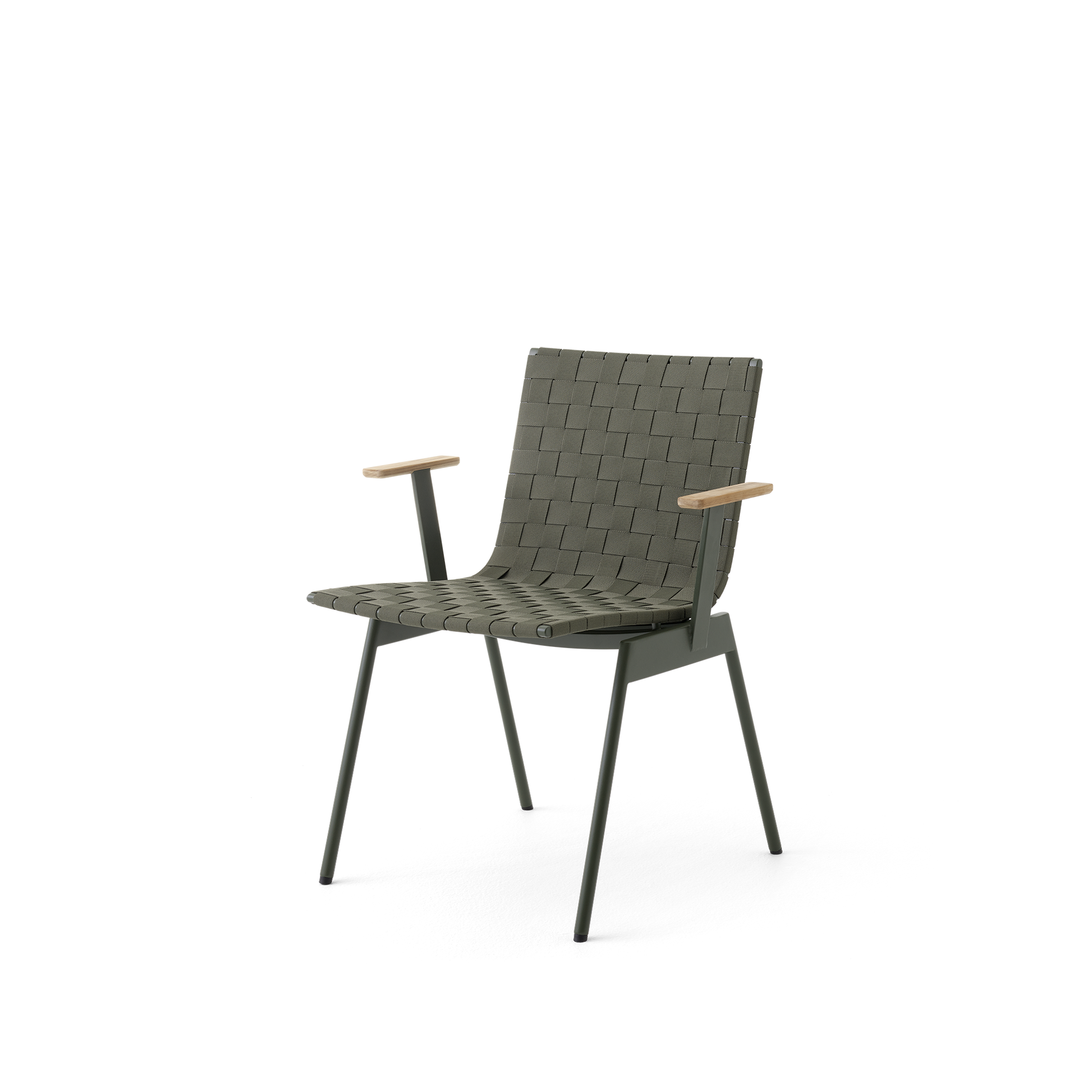 Ville AV34 Outdoor Chair With Armrests by &tradition #Bronze Green