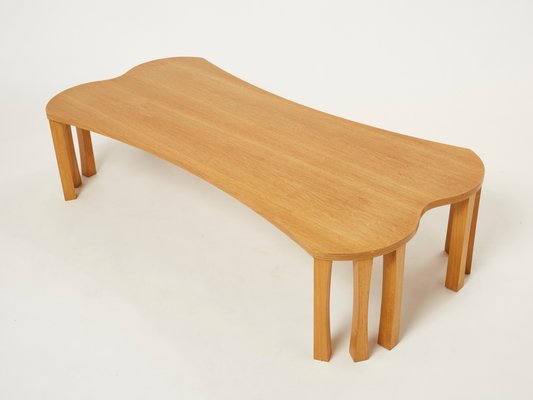 Vincent Free Form Oak Wood Coffee Table from Poujardieu, 1992-YJA-1398429