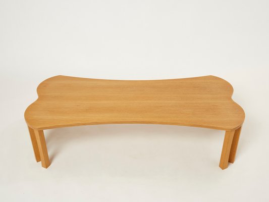 Vincent Free Form Oak Wood Coffee Table from Poujardieu, 1992-YJA-1398429