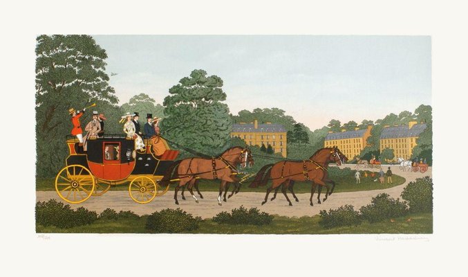 Vincent Haddelsey, En Route to Longchamp, 1985, Lithograph-FMZ-1137664