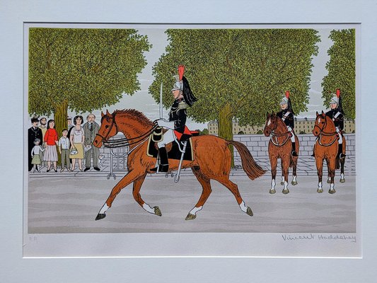 Vincent Haddelsey, Parade, Original Hand-Signed Lithograph, Framed-NRC-1768467