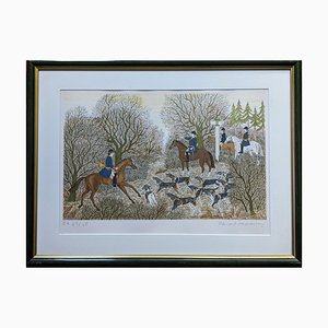 Vincent Haddelsey, The Hunting, Original Hand-Signed Lithograph, Framed-NRC-1768468