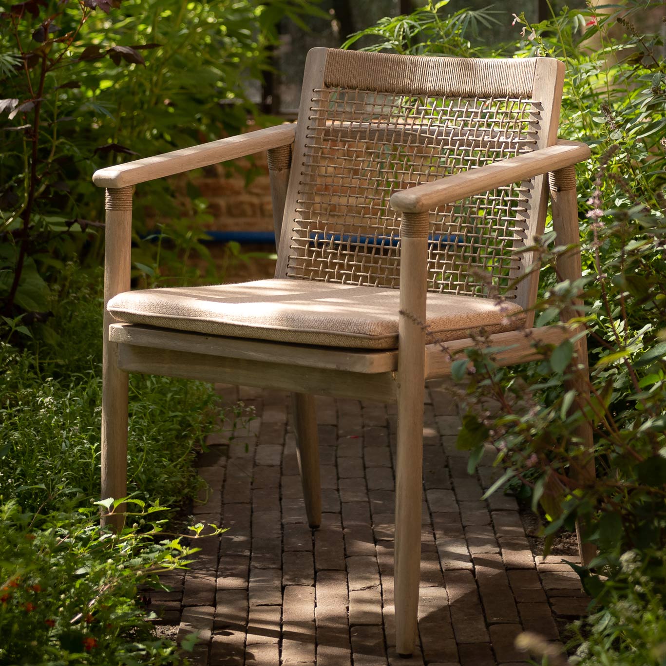 Teak Garden Dining Chair With Armrests David by Vincent Sheppard