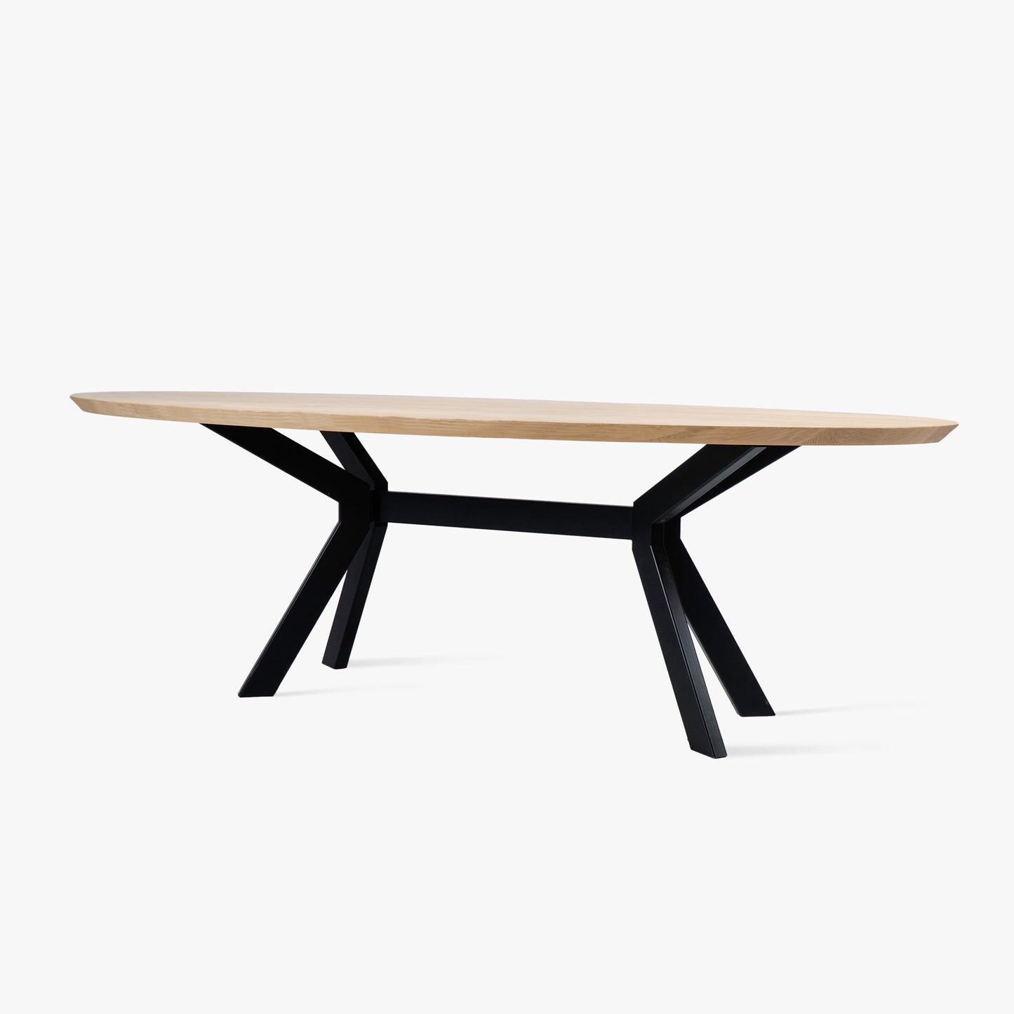 Ellipse steel and wood table Albert by Vincent Sheppard