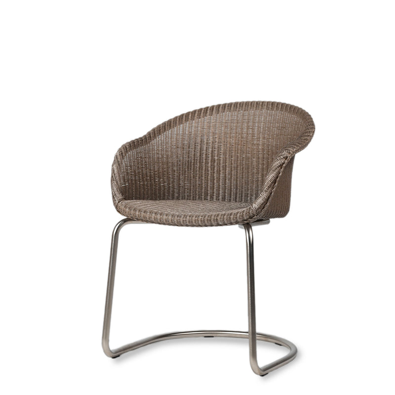 AVRIL - Cantilever Lloyd loom chair with armrests