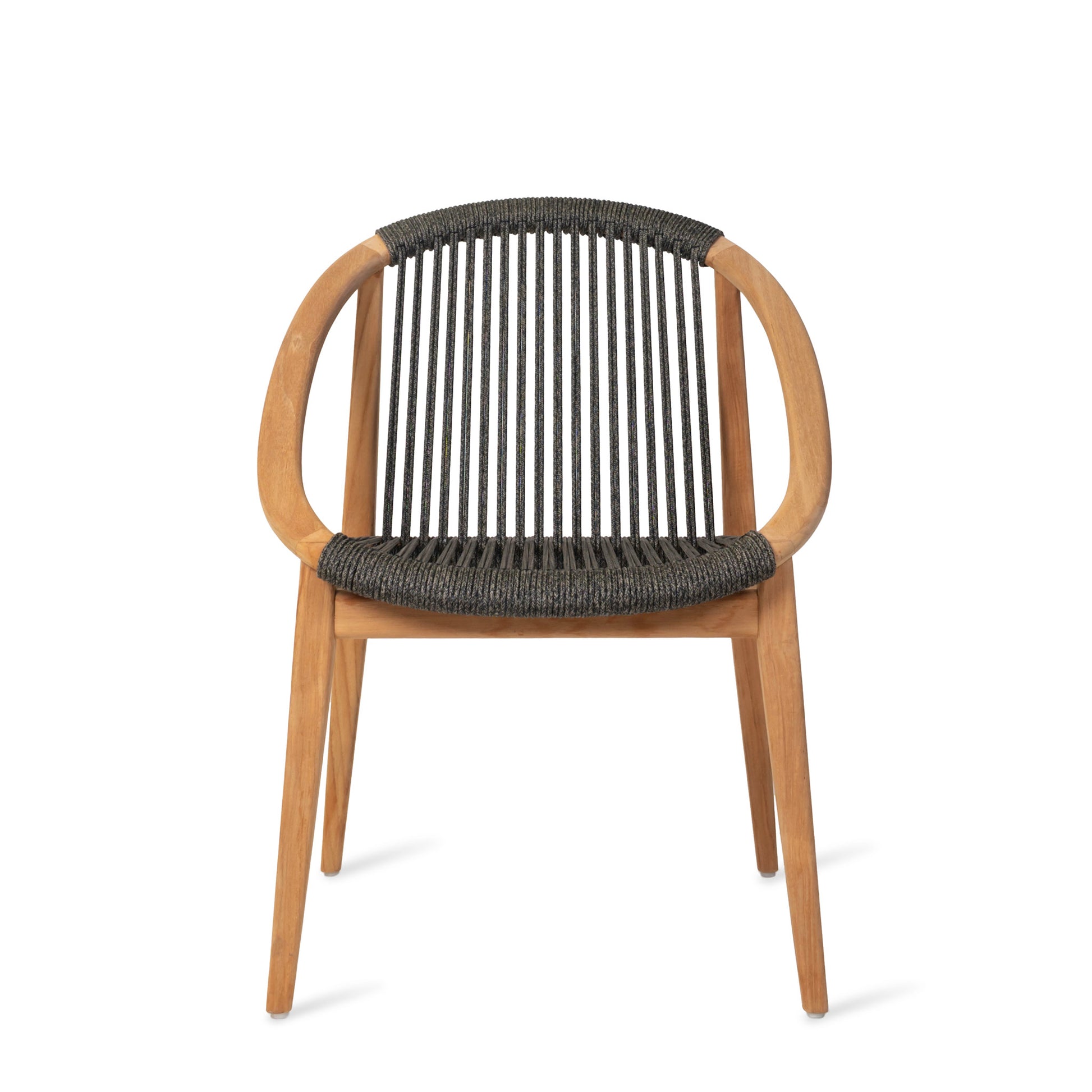 rope dining chair with armrest FRIDA by Vincent Sheppard #Teak / anthracite