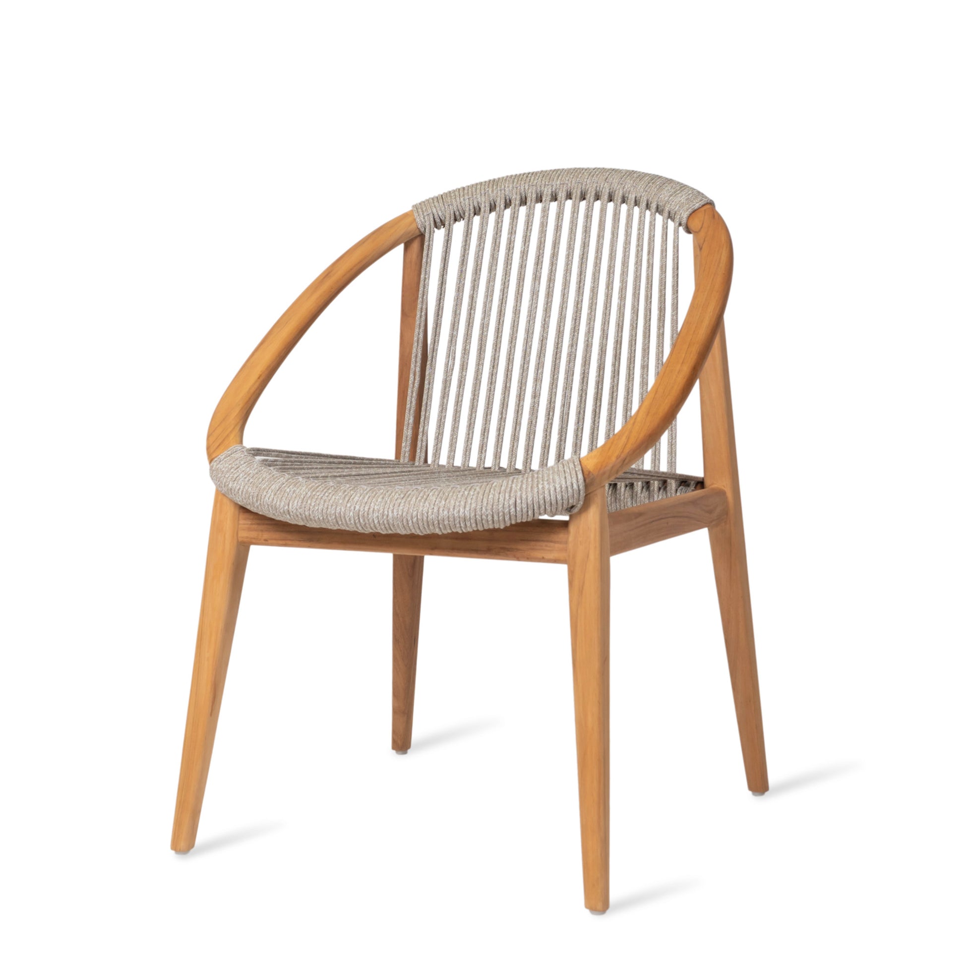 rope dining chair with armrest FRIDA by Vincent Sheppard #Teak / Dune white