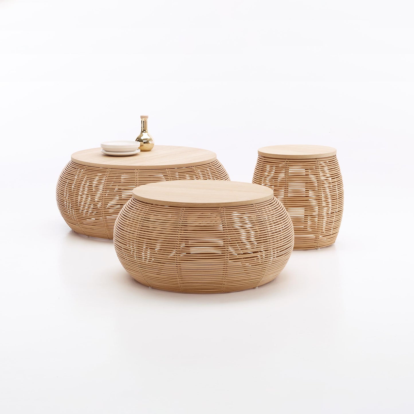 Round Rattan Side Table Vivi by Vincent Sheppard