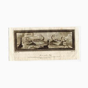 Vincenzo Aloja, Ancient Roman Fresco/Naval Battle, Original Etching, 18th Century-ZCI-1770077