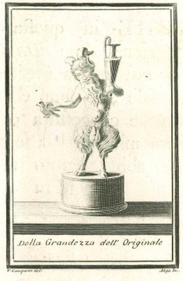 Vincenzo Aloja, Ancient Roman Statue of Satyr, Etching, 18th Century-ZCI-1394381