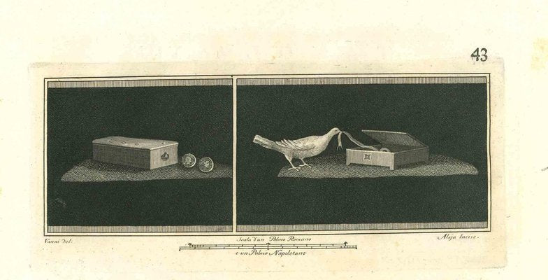 Vincenzo Aloja, Ancient Roman Still Life, Original Etching, 18th-Century-ZCI-1221155