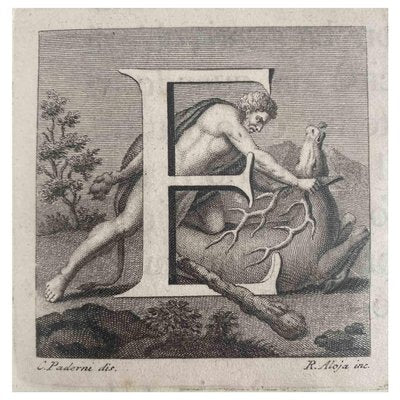 Vincenzo Aloja, Antiquities of Herculaneum: Letter E, Etching, 18th Century-ZCI-2024904