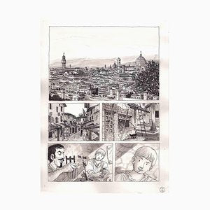 Vincenzo Bizzarri, A Day in Florence, Ink Illustration, 2015-ZCI-1762213