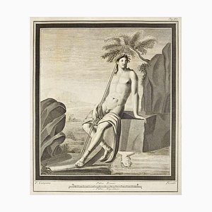 Vincenzo Campana, Ancient Roman Fresco Herculaneum, Etching, 18th Century-ZCI-1423518