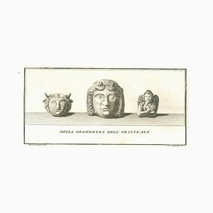 Vincenzo Campana, Ancient Roman Statues, Original Etching, 18th Century-ZCI-2025056