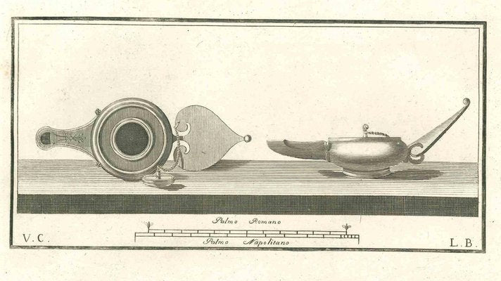 Vincenzo Campana, Oil Lamp, Etching, 18th Century-ZCI-1770041