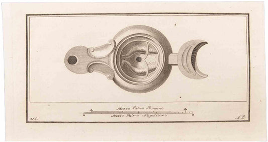 Vincenzo Campana, Oil Lamp, Etching, 18th Century