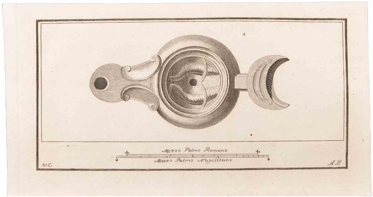 Vincenzo Campana, Oil Lamp, Etching, 18th Century-ZCI-1760584