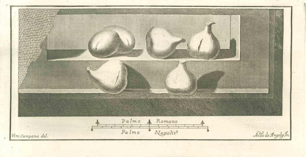 Vincenzo Campana, Still Life Fresco, Etching, 18th Century