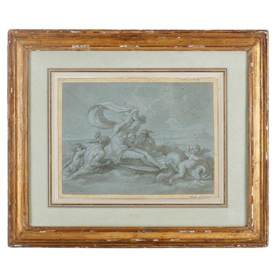 Vincenzo Camuccini, The Birth of Venus, Pen Drawing on Paper, Framed-WFS-1797721