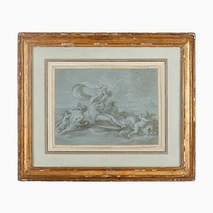 Vincenzo Camuccini, The Birth of Venus, Pen Drawing on Paper, Framed-WFS-1797721