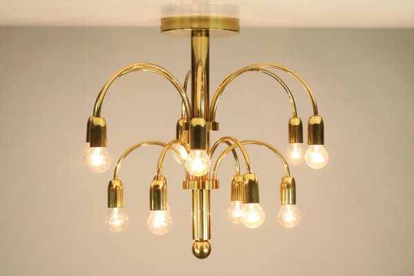 Vintage 12-Light Chandelier by Gaetano Sciolari, 1970s-FUP-919541