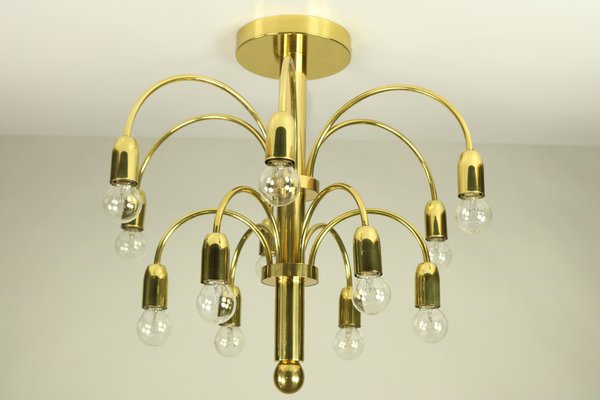 Vintage 12-Light Chandelier by Gaetano Sciolari, 1970s-FUP-919541