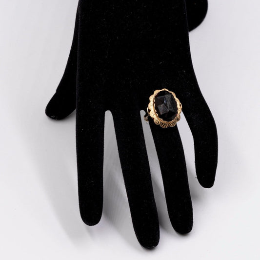 Vintage 14k Gold Garnet Ring, 1960s