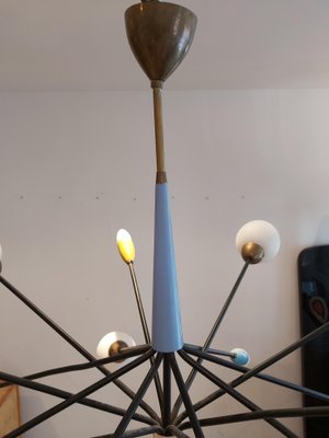 Vintage 16-Light Chandelier in the Style of Stilnovo-WBX-706363