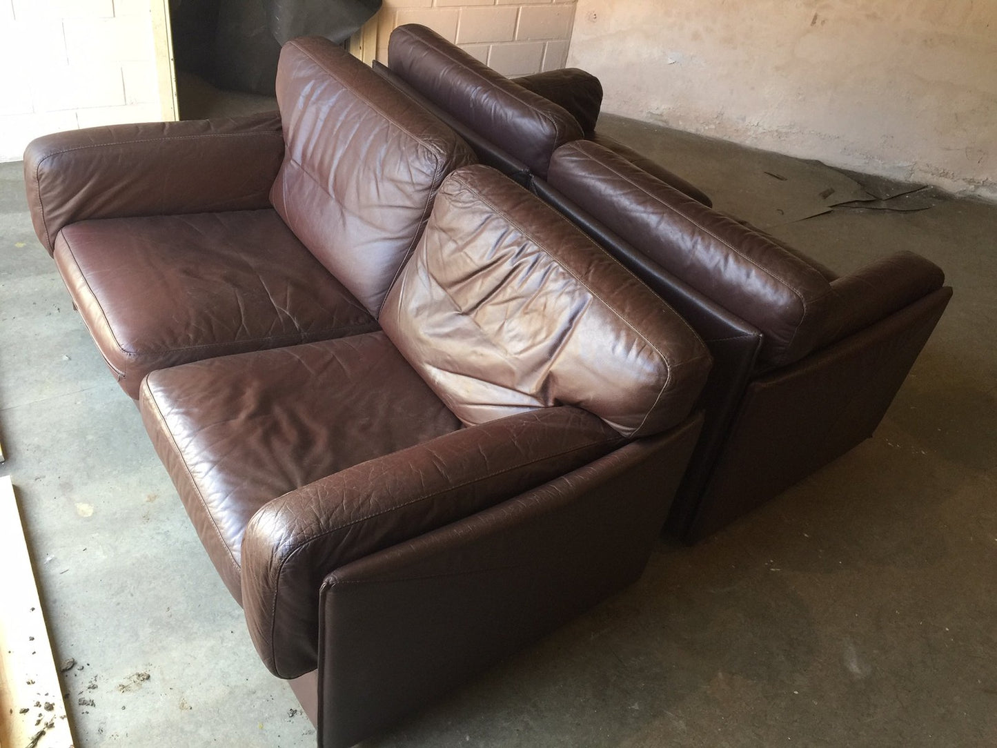 Vintage 2-Seater Brown Leather Sofa from Leolux