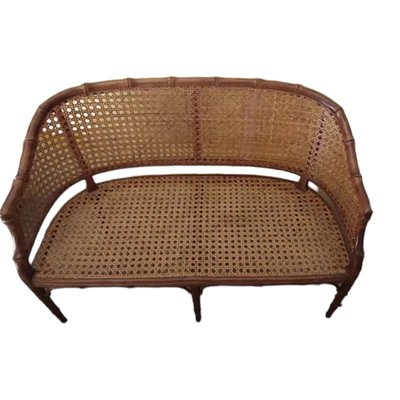 Vintage 2-Seater Sofa in Faux Bamboo-TCS-1770644