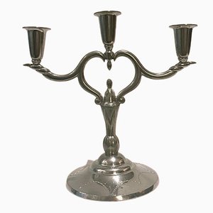 Vintage 3-Armed Pewter Candleholder from L & L Svenskt Tenn, Sweden-JKV-1795723