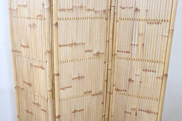 Vintage 3-Panel Bamboo Screen, 1980s-DCO-1334237