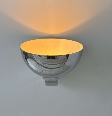 Vintage 347 BM Wall Light in Chrome-Plated Bronze by Jean Perzel, France, 1940s-KAI-2035475