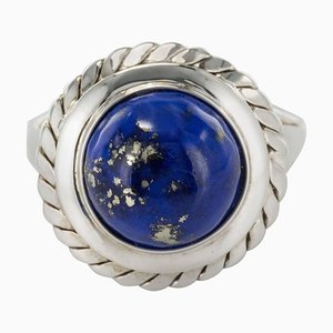 Vintage 4,76 Carat Lapis Lazuli White Gold Ring, 1960s-OLU-896282