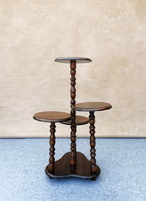 Vintage 4-Arm Plant Stands in Oak, Germany, 1940 / 50s-FW-1294943