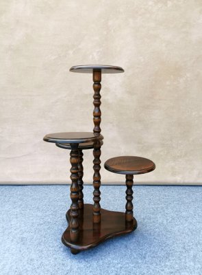 Vintage 4-Arm Plant Stands in Oak, Germany, 1940 / 50s-FW-1294943