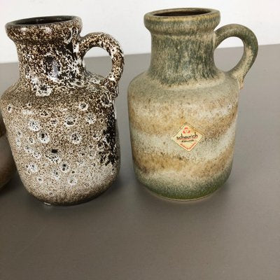 Vintage 414-16 Pottery Fat Lava Vases from Scheurich, Germany, Set of 5-QZ-1052913