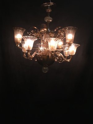 Vintage 9-Light Chandelier from Cesare Toso-XQC-623763