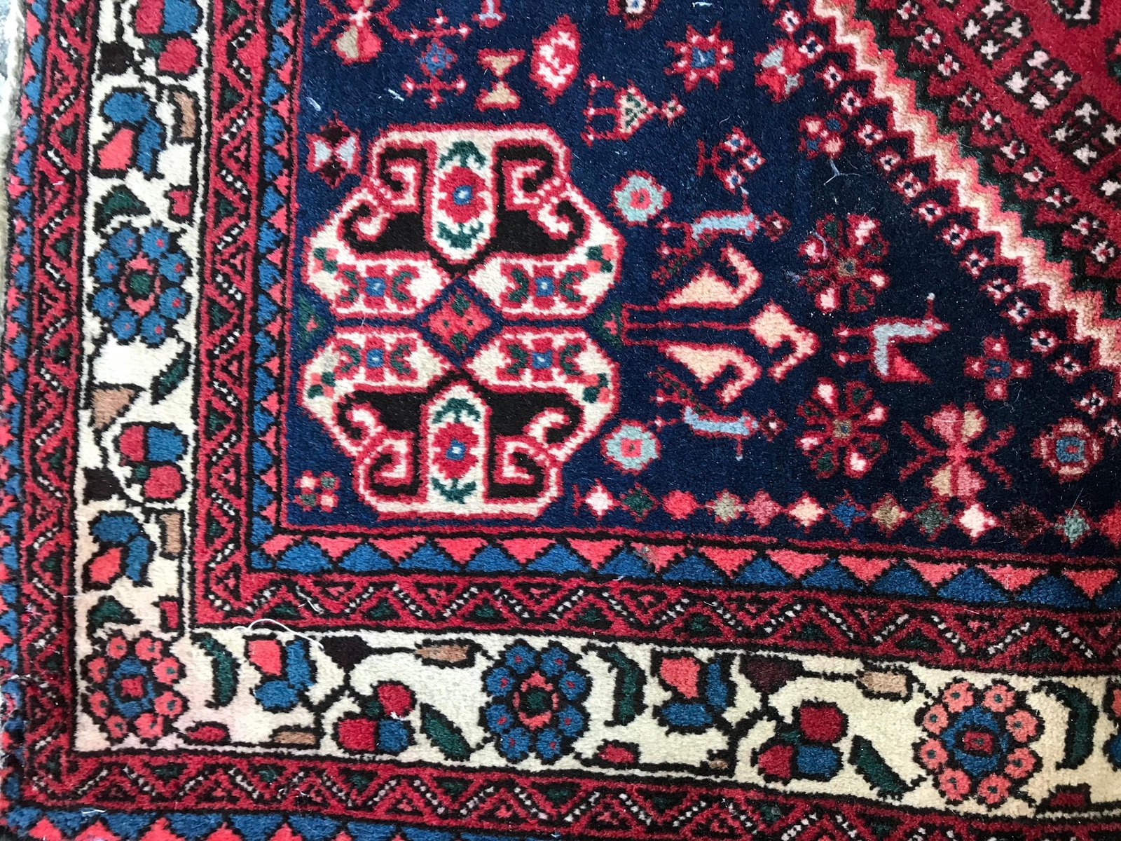 Vintage Abadeh Runner Rug, 1980s