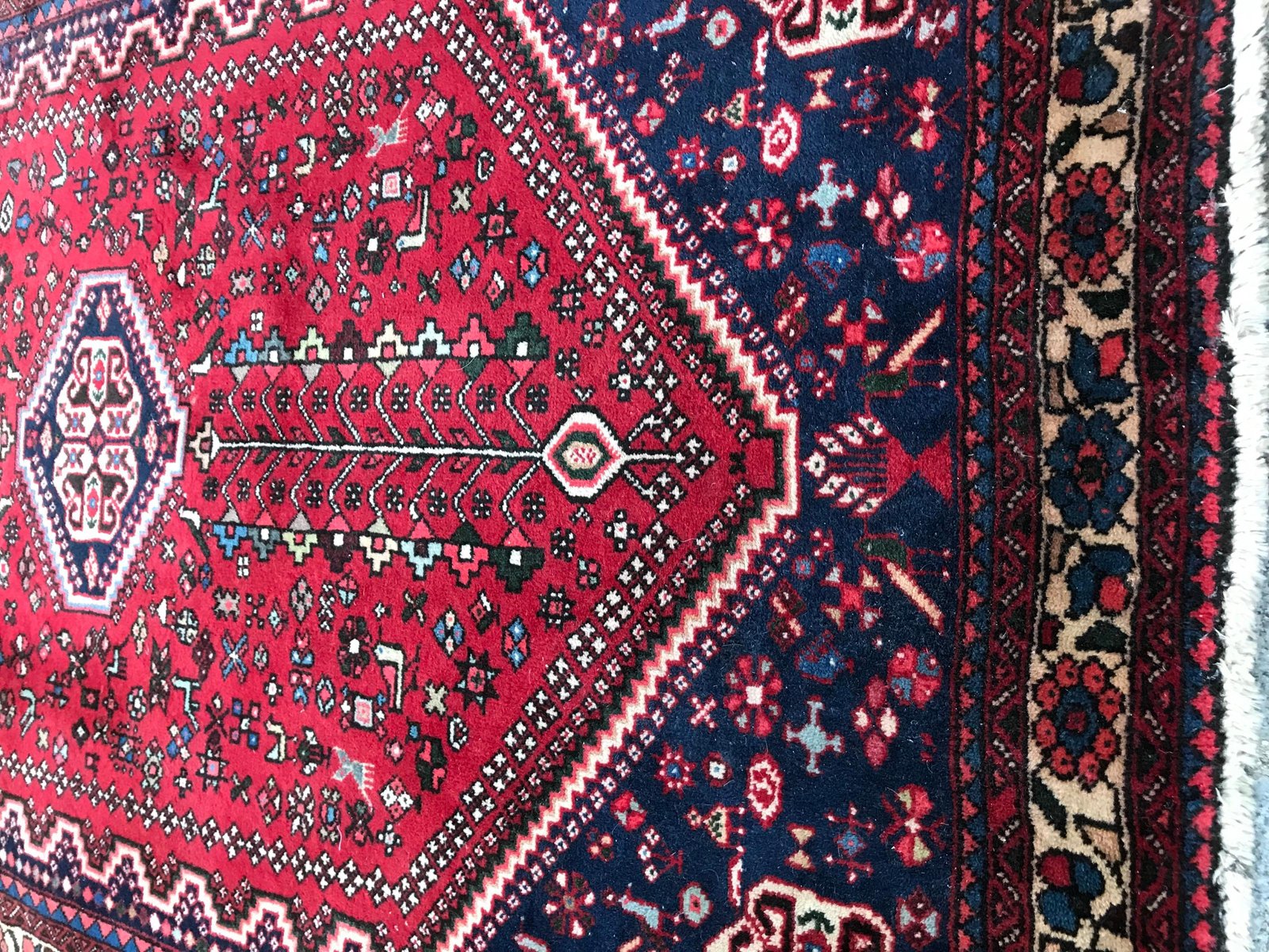 Vintage Abadeh Runner Rug, 1980s