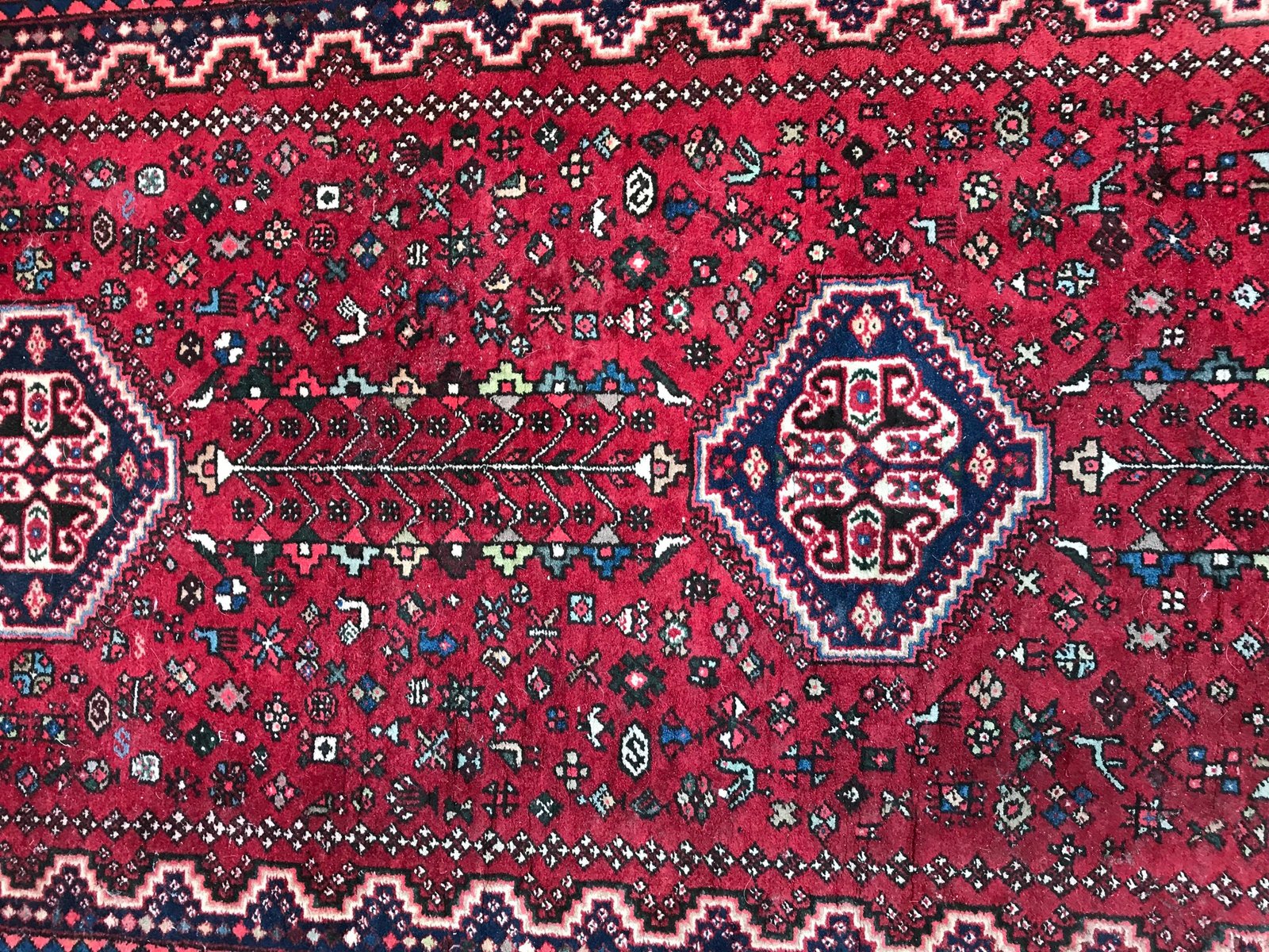 Vintage Abadeh Runner Rug, 1980s