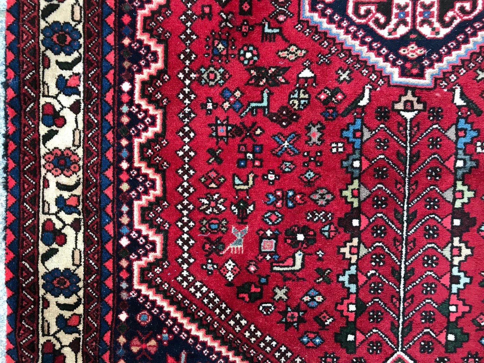 Vintage Abadeh Runner Rug, 1980s