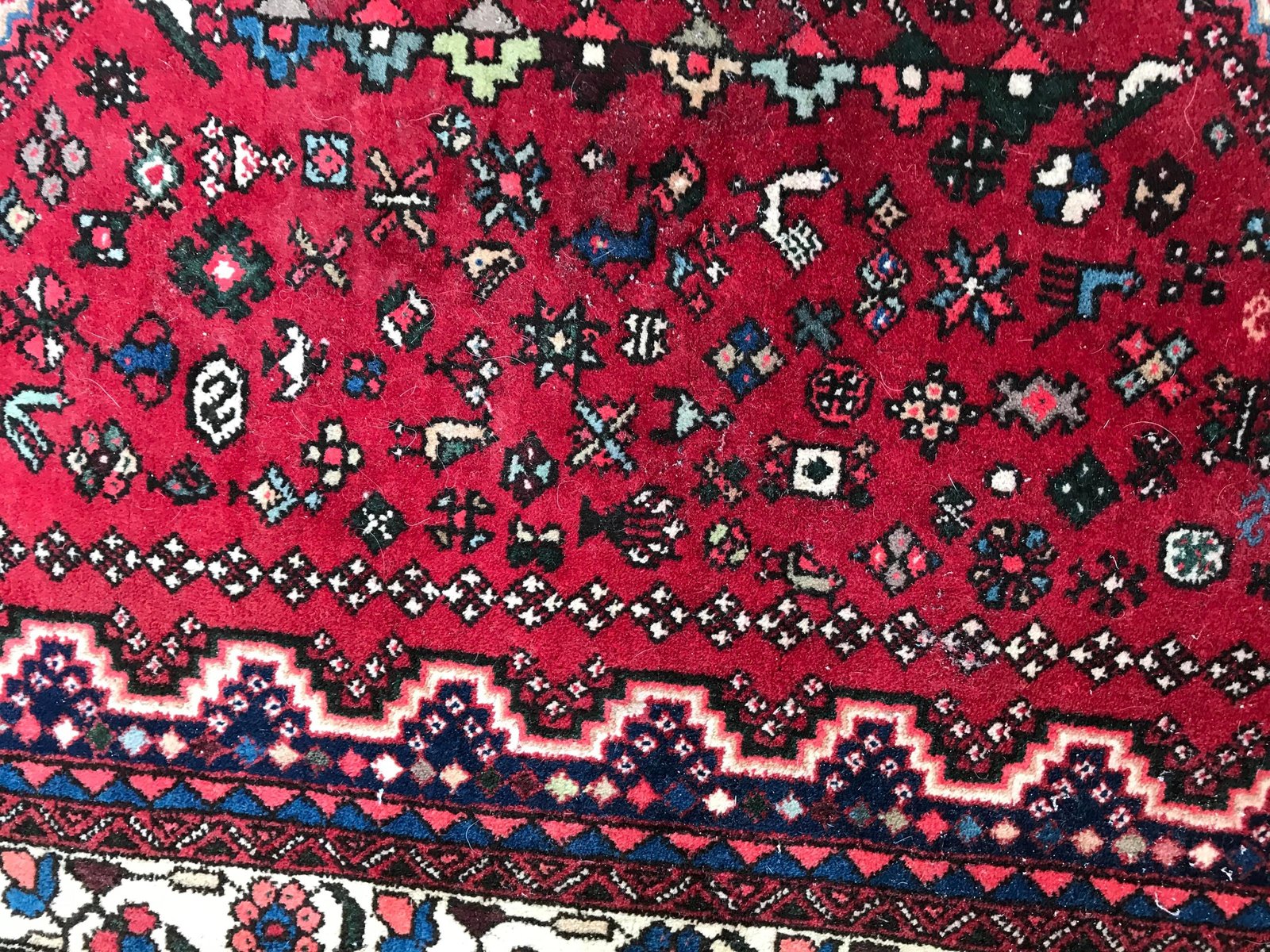 Vintage Abadeh Runner Rug, 1980s